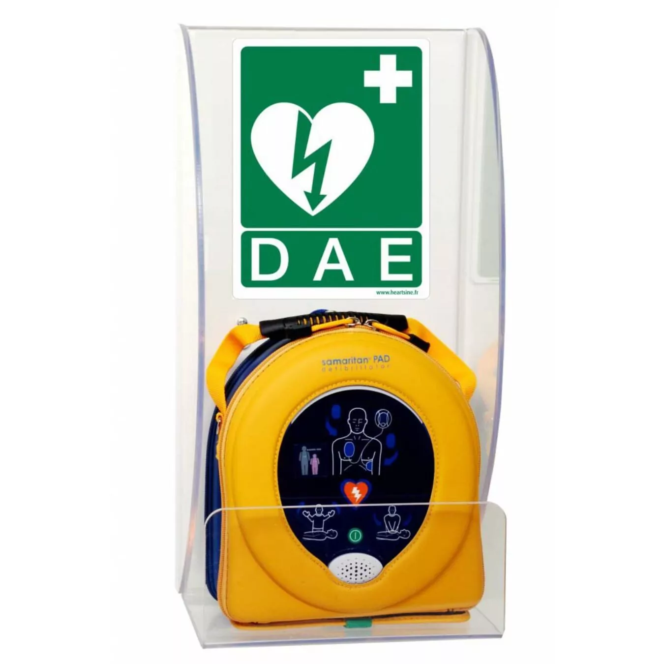 Supporto da parete ARKY PLEX in plexiglass per defibrillatore DAE
